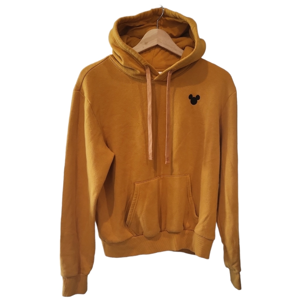 Forever 21 hoodie mustard yellow Mickey Mouse Disney pullover cozy cute - Picture 6 of 10